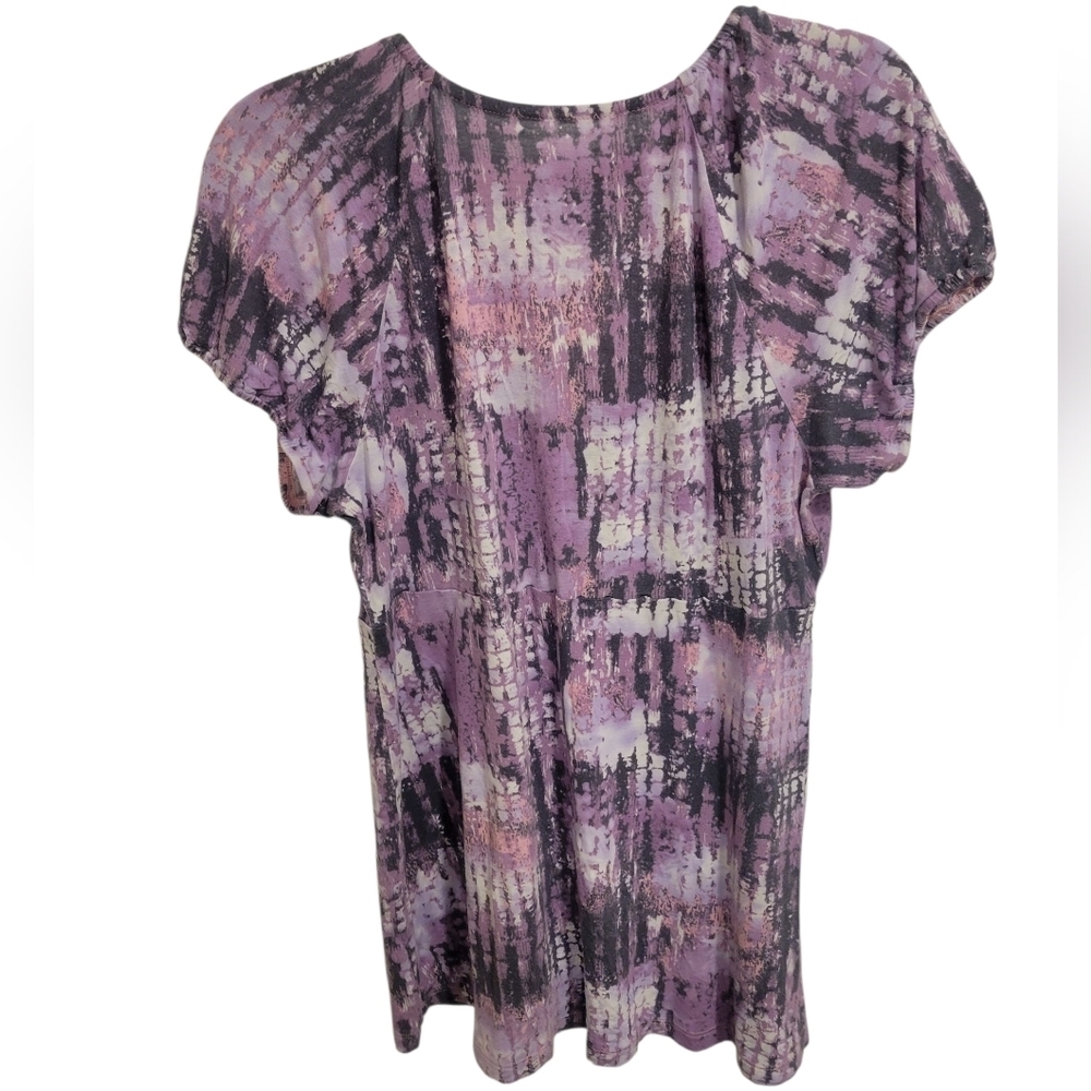 Purple Tie-Dye Women's Top - Picture 2 of 3